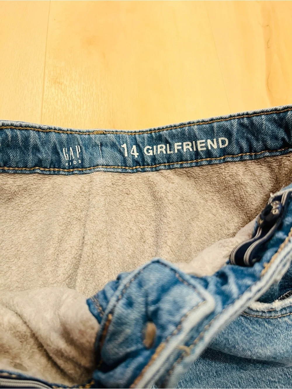 GapKids 14 Fleece-lined Girlfriend Jeans
